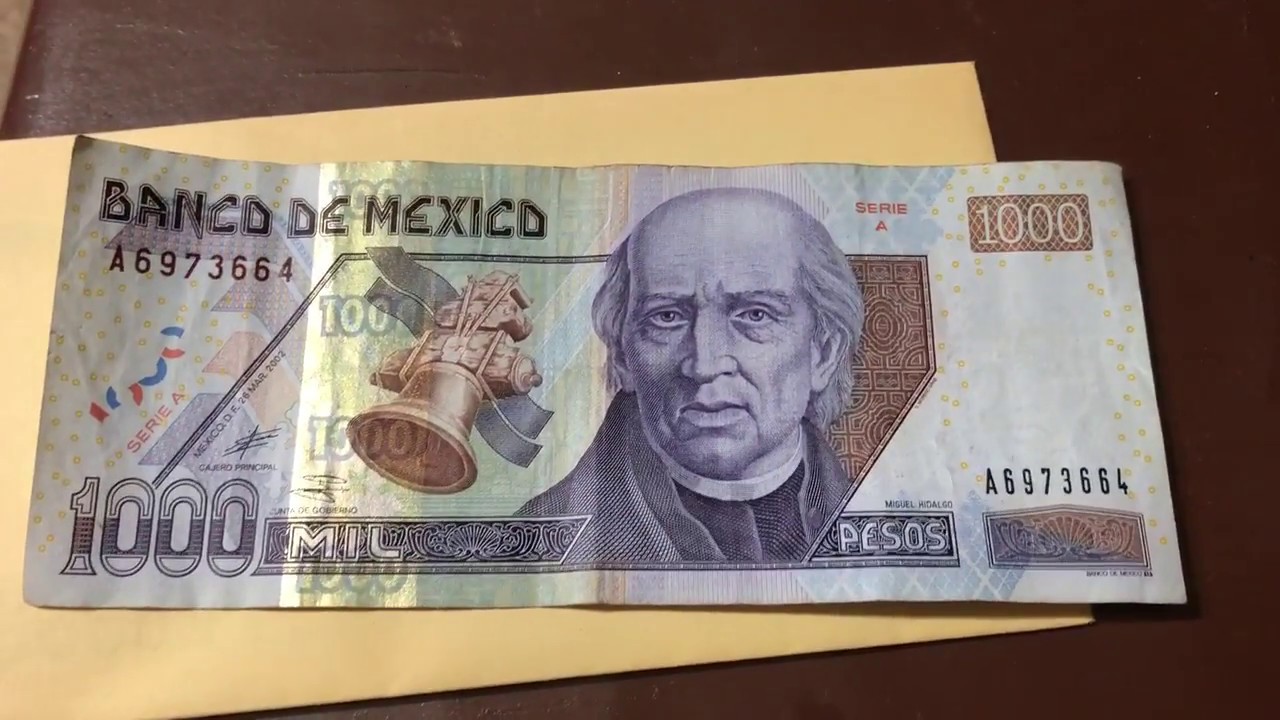 un billete de mil pesos mexicanos