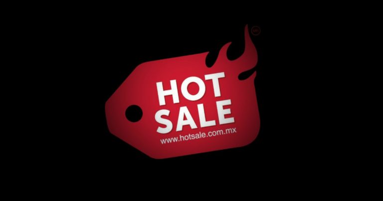 logotipo de Hot Sale en fondo negro