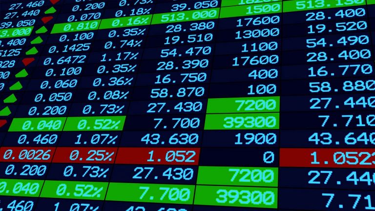 diversos números en una tabla de valores